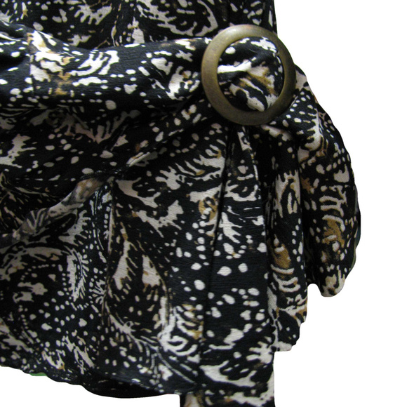 COLDWATER CREEK 2X Black/White/Gold Top 3/4 sl - Picture 5 of 5